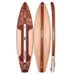 Tavola SUP da touring con pagaia Skatinger Waverider marrone chiaro – Naturale, liscia e senza tempo