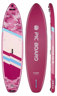 Tavola SUP allround da paddle Skatinger Camouflage Pink – Stile, stabilità e divertimento