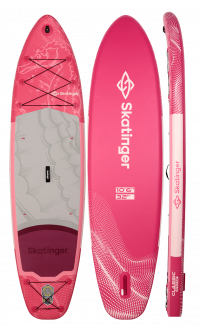 Tavola SUP da touring con pagaia Skatinger Seahorse Pink – Grazia, Comfort e Libertà