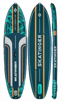 Skatinger Leafy Expedition Green Tavola SUP Allround – Stabilità, Resistenza, Controllo