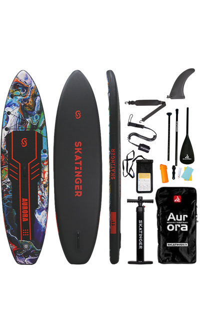 Skatinger Aurora Black Tavola SUP Allround – Audace, Celestiale, Performante
