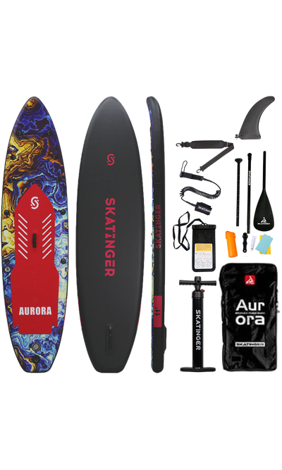 Skatinger Aurora Red Tavola SUP Allround – Audace, Cosmica, Stabile