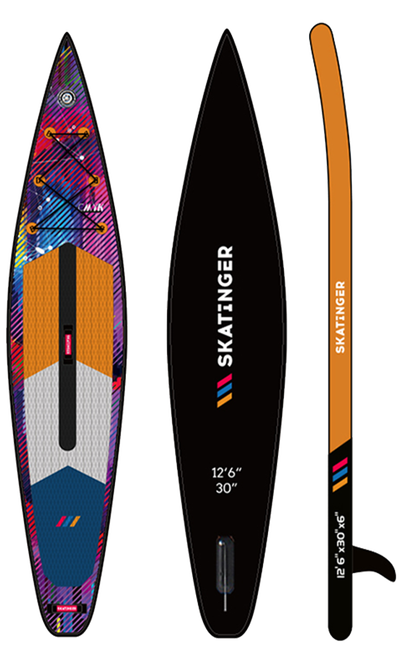 Skatinger CMYK Orange Tavola SUP Race – Precisione, Forza, Inarrestabile