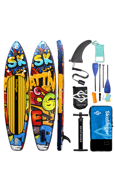 Skatinger Graffiti Yellow Tavola SUP Touring – Carattere, Contrasto, Prestazioni