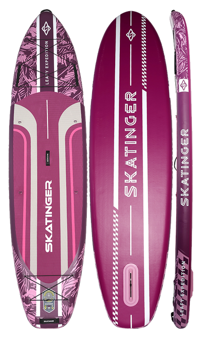 Skatinger Leafy Expedition Pink Tavola SUP Allround – Stile, Stabilità, Resistenza