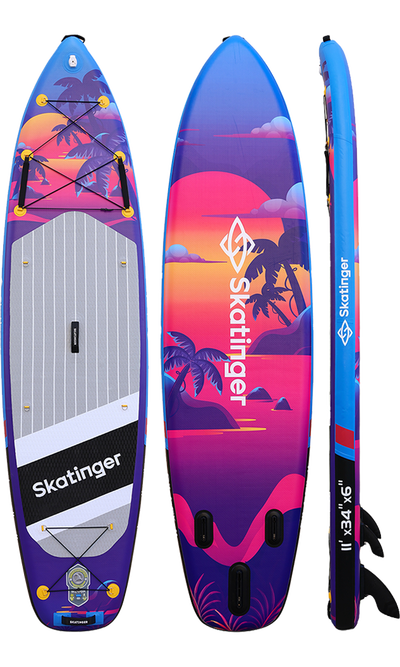 Skatinger Upgraded Sunset Tavola SUP Allround – Controllo, Fluidità, Resistenza
