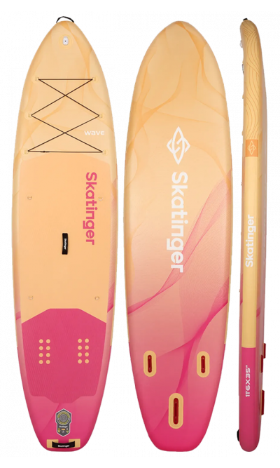 Skatinger Wave Yellow Tavola SUP Allround – Elegante, Stabile, Sicuro