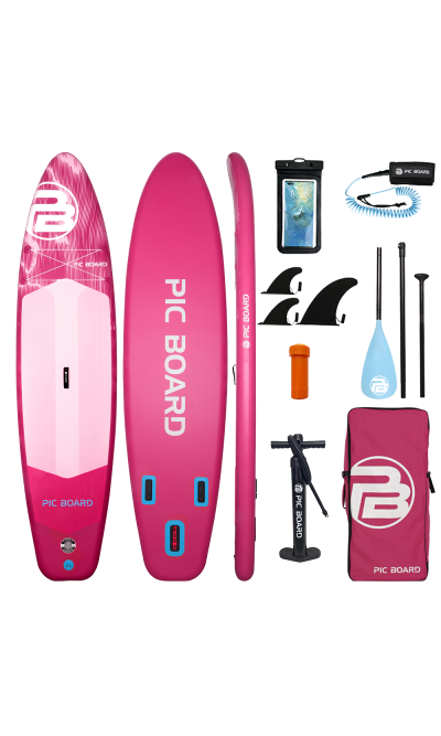Tavola SUP Allround da Paddle Skatinger Aurora Pink – Spaziosa, Divertente e che infonde sicurezza