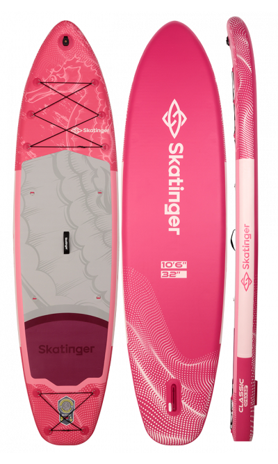 Tavola SUP da touring con pagaia Skatinger Seahorse Pink – Grazia, Comfort e Libertà