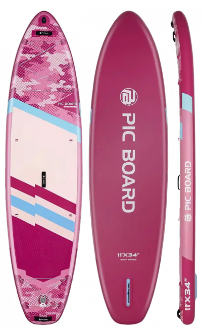Tavola SUP allround da paddle Skatinger Camouflage Pink – Stile, stabilità e divertimento