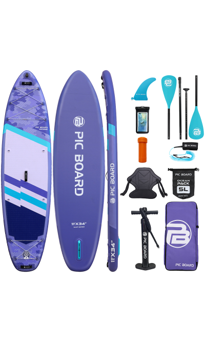Skatinger Camouflage Purple Tavola SUP Allround – Stile, Equilibrio, Versatilità