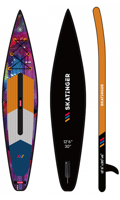 Skatinger CMYK Orange Tavola SUP Race – Precisione, Forza, Inarrestabile