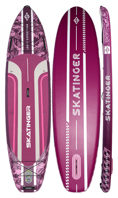 Skatinger Leafy Expedition Pink Tavola SUP Allround – Stile, Stabilità, Resistenza