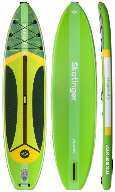 Skatinger Plans Green Tavola SUP Touring – Velocità, Stabilità, Avventura