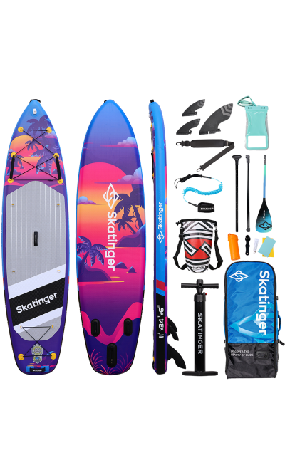 Skatinger Upgraded Sunset Tavola SUP Allround – Controllo, Fluidità, Resistenza